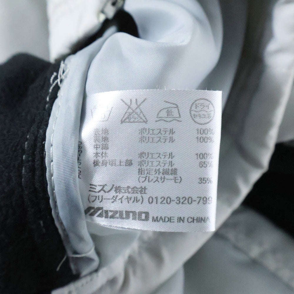 MIZUNO(ミズノ) ロゴ刺繍 サイド切り替え ジップアップジャケット ホワイト/ブラック A87JF-390