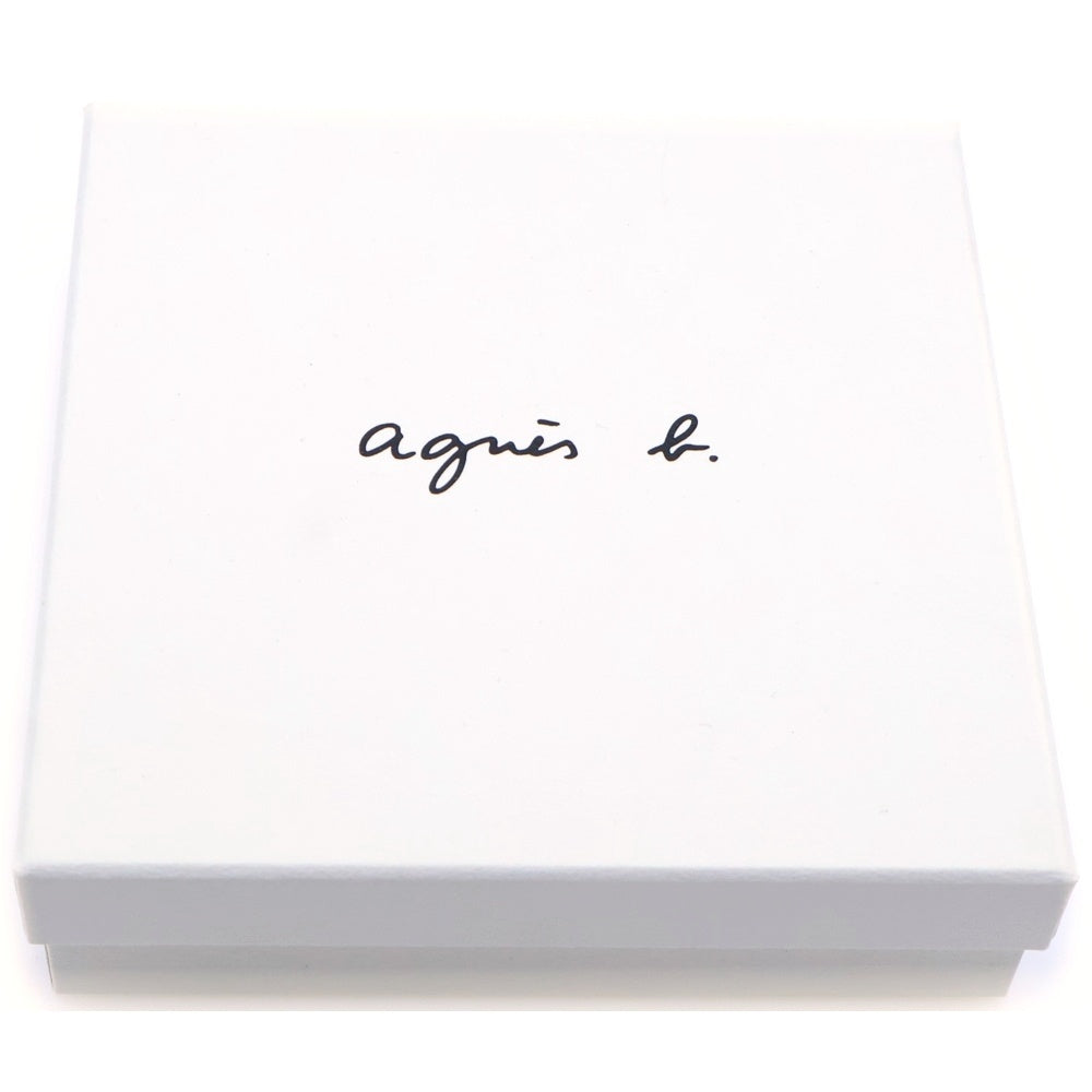 agnes b.(アニエスベー) ロゴ刻印 IDカードケース パスケース ネイビー/レッド P734-VCL3