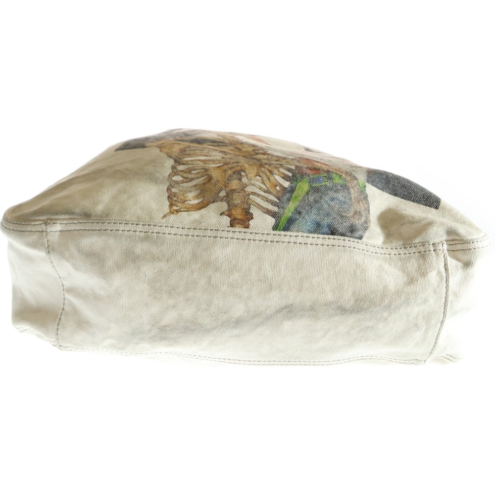 OFF-WHITE(オフホワイト) Arrow Skeleton Canvas Tote Bag アロー スケルトン キャンバス ショルダー トートバッグ ベージュ OMNA136F20B0016118