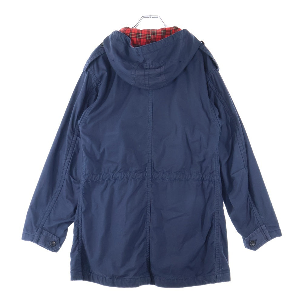 COMME des GARCONS HOMME(コムデギャルソンオム) 06AW AD2006 コットン フーデッド モッズコート ネイビー HR-C018