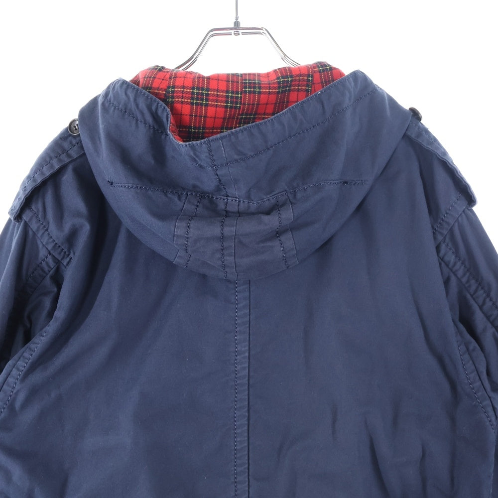 COMME des GARCONS HOMME(コムデギャルソンオム) 06AW AD2006 コットン フーデッド モッズコート ネイビー HR-C018