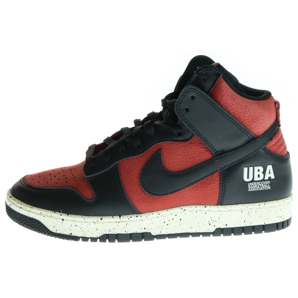 NIKE(ナイキ) ×UNDERCOVER DUNK HIGH UBA アンダーカバー ダンク ハイカットスニーカー ブラック/レッド US8.5/26.5m DD9401-600