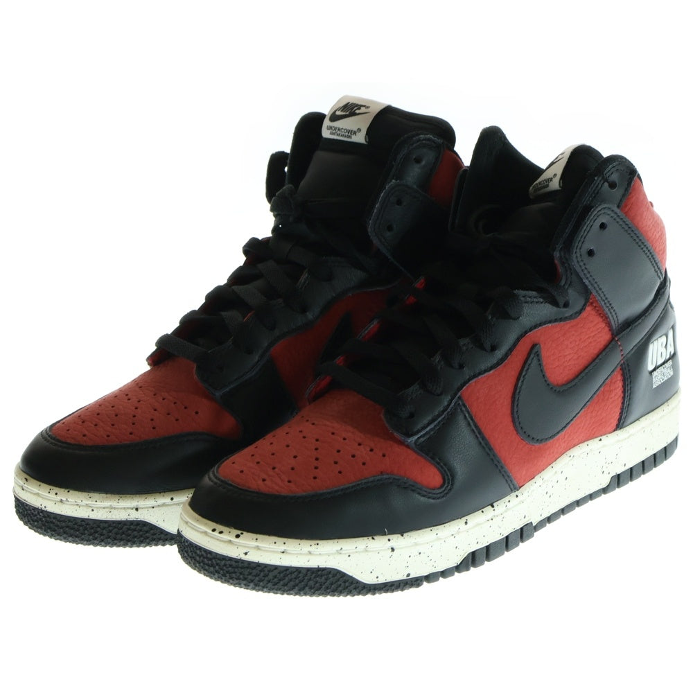 NIKE(ナイキ) ×UNDERCOVER DUNK HIGH UBA アンダーカバー ダンク ハイカットスニーカー ブラック/レッド US8.5/26.5m DD9401-600