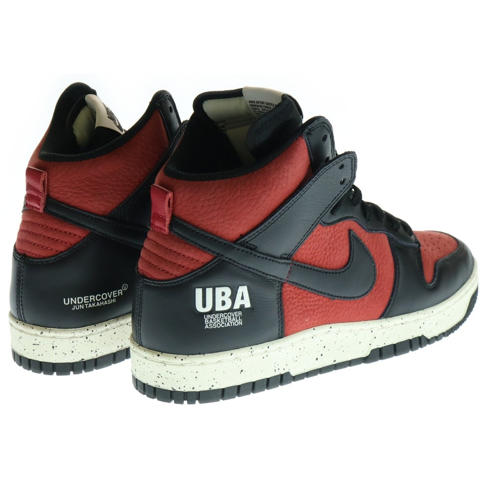 NIKE(ナイキ) ×UNDERCOVER DUNK HIGH UBA アンダーカバー ダンク ハイカットスニーカー ブラック/レッド US8.5/26.5m DD9401-600