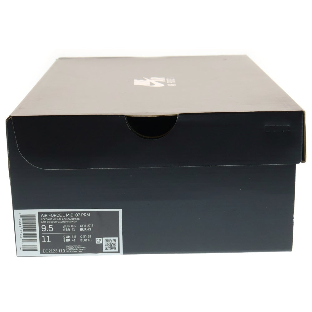 NIKE(ナイキ) AIR FORCE 1 MID 07 PREMIUM CULTURE DAY エアフォース1 プレミアム ココナッツ ミッドカットスニーカー ホワイト/グレー US9.5/27.5cm DO2123-113