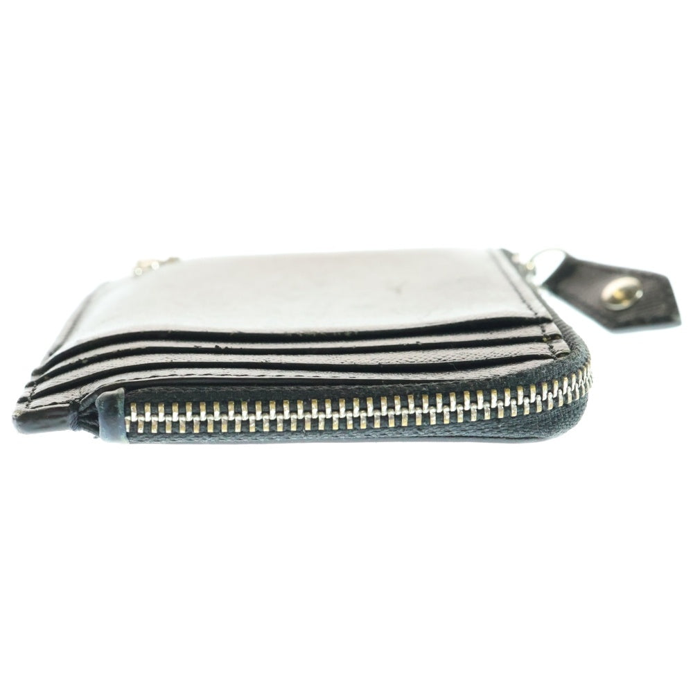 Vivienne Westwood(ヴィヴィアンウエストウッド) ロゴデザイン ジップアップ レザー カードケース 財布 ブラック