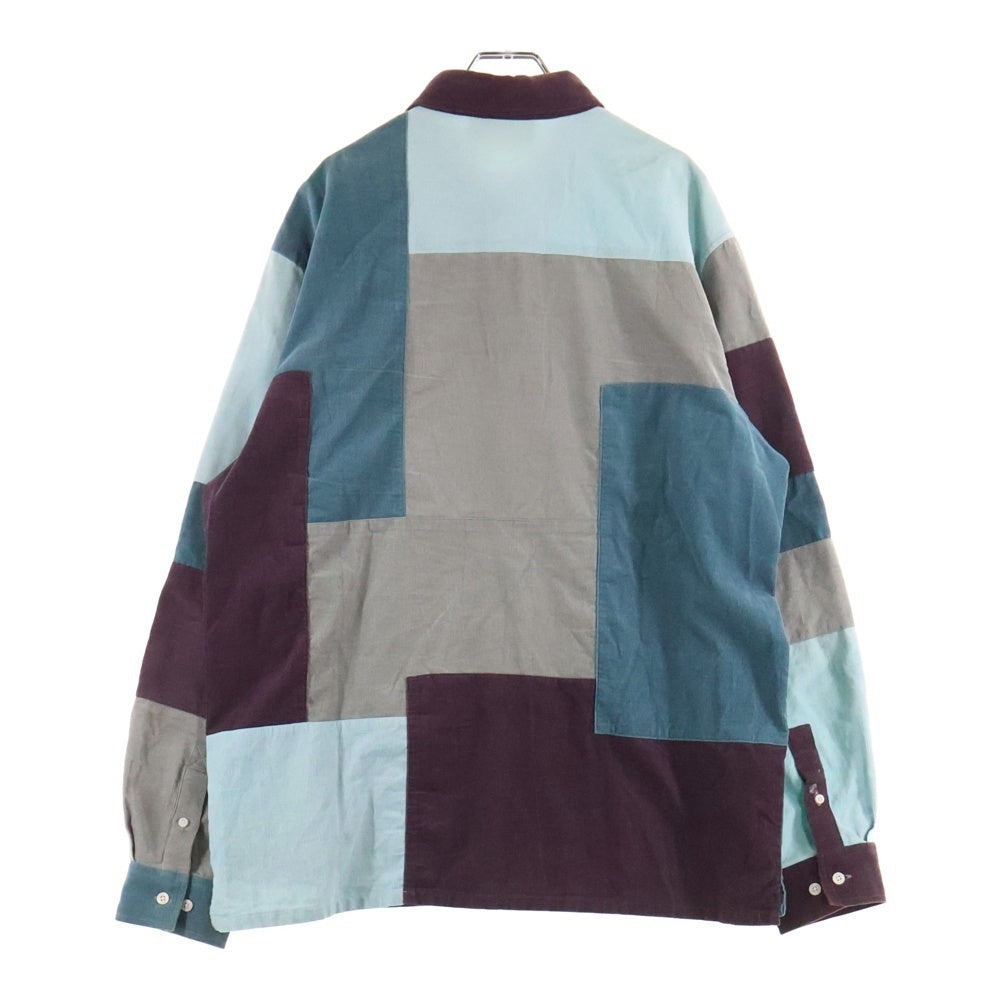 KITH(キス) 22AW Patchwork Cord Ludlow Shirt Pimento パッチワークコーデュロイ 長袖シャツ マルチカラー KHM030670