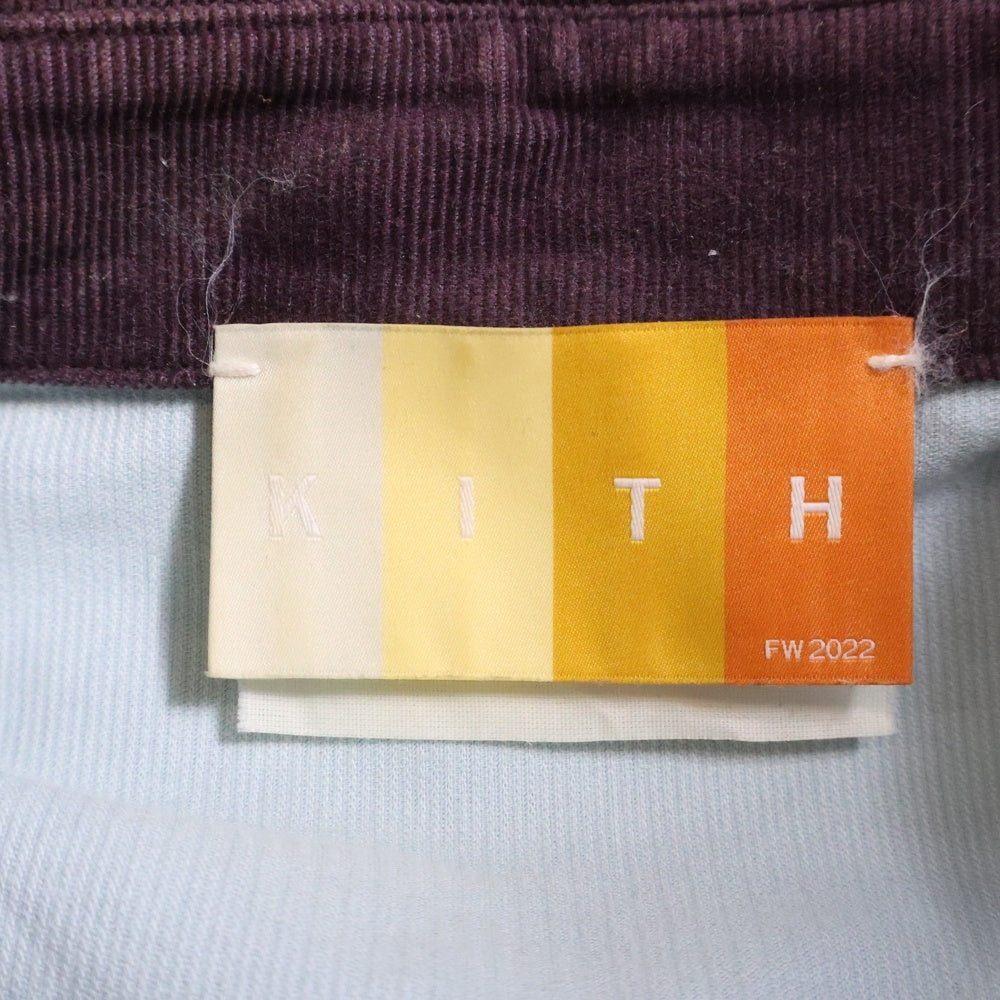 KITH(キス) 22AW Patchwork Cord Ludlow Shirt Pimento パッチワークコーデュロイ 長袖シャツ マルチカラー KHM030670