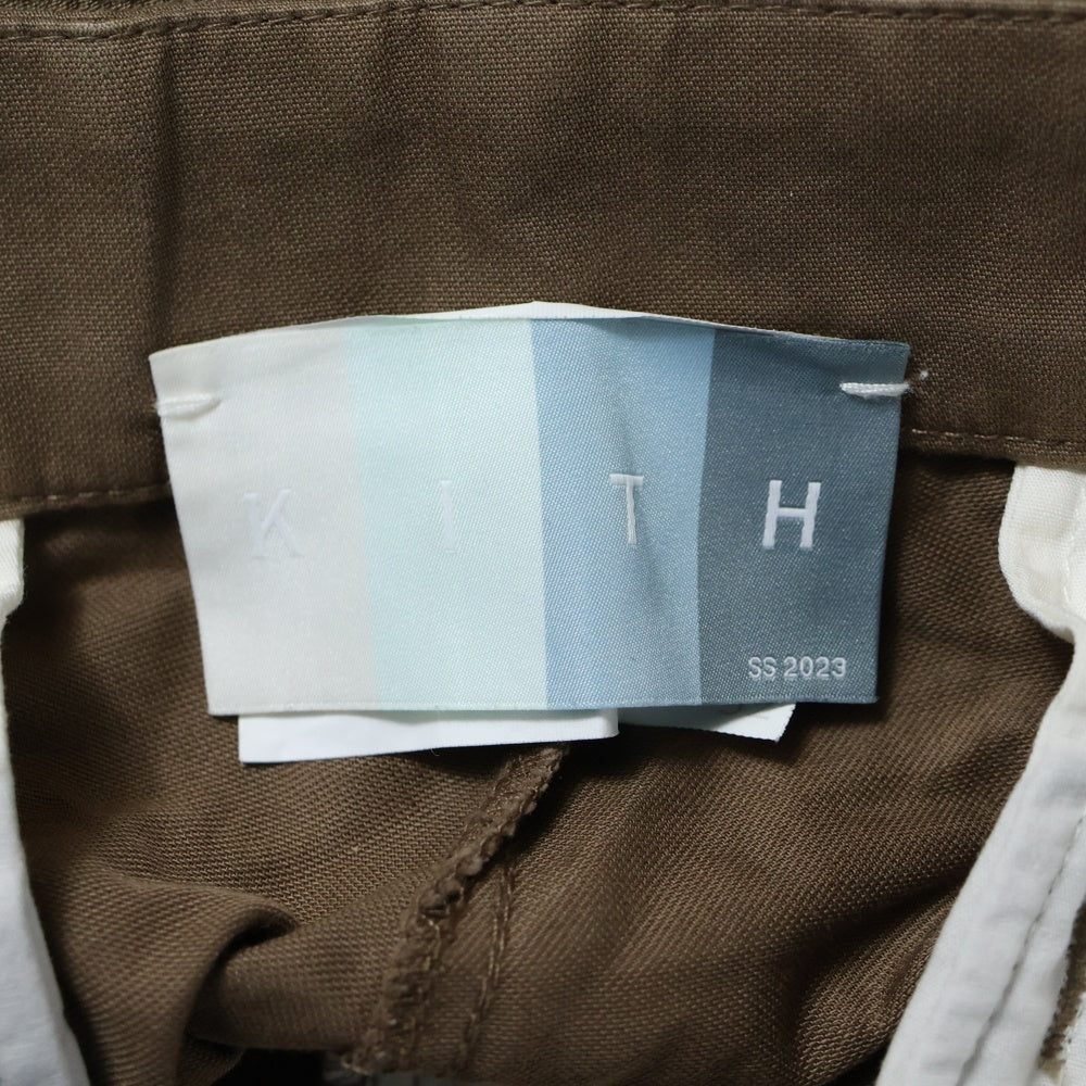 KITH(キス) 23SS Montrose Belted Pant モントローズ ベルトパンツ ブラウン KHM060279