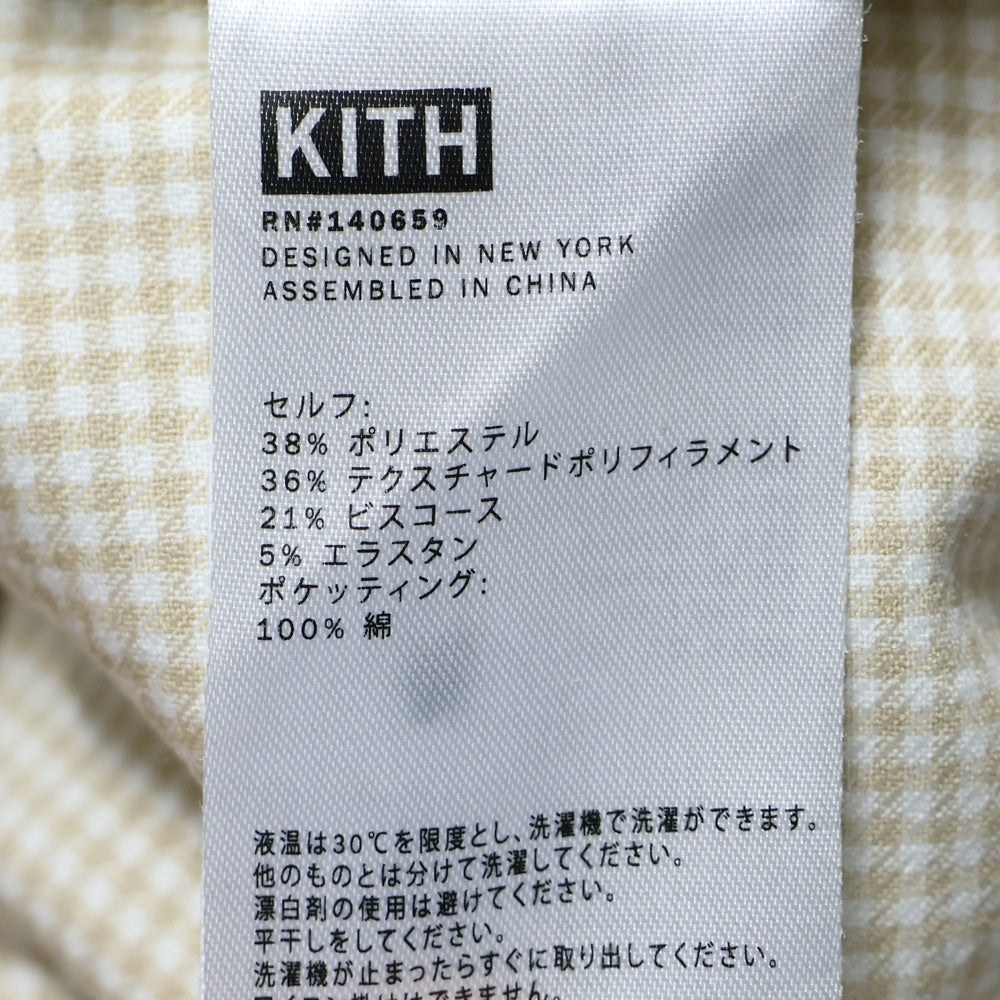 KITH(キス) 21AW ×Wilson Pinstripe Double Knit Pant ×ウィルソン ピンストライプ ダブルニット パンツ アイボリー KHM060077
