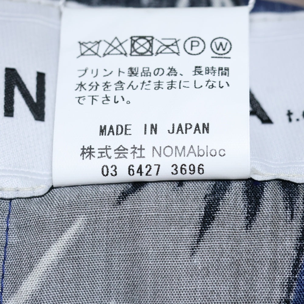 NOMA t.d.(ノーマティーディー) NOMA t.d. ノーマティーディー EASY PANTS ボタニカル柄 ドローストリング イージーパンツ レディース ブルー N31-BPT01