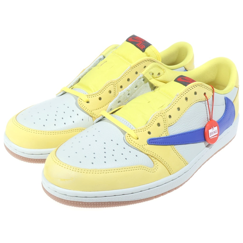 NIKE(ナイキ) ×TRAVIS SCOTT WMNS AIR JORDAN 1 RETRO LOW OG CANARY トラヴィススコット ウィメンズ エアジョーダン1 レトロ カナリー ローカットスニーカー DZ4137-700