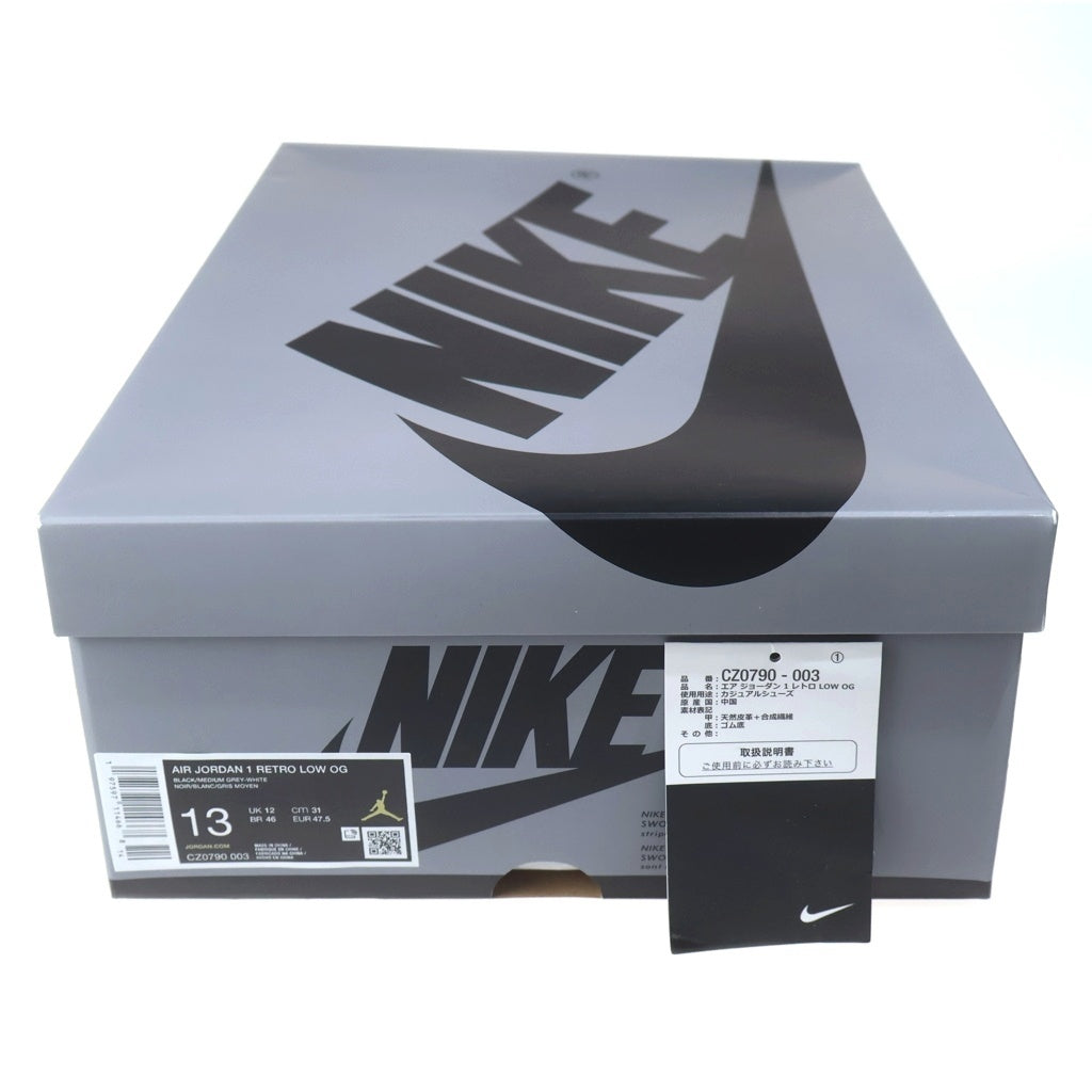 NIKE(ナイキ) AIR JORDAN 1 RETRO LOW OG SHADOW エアジョーダン1シャドウ ローカットスニーカー ブラック/グレー US13/31cm CZ0790-003
