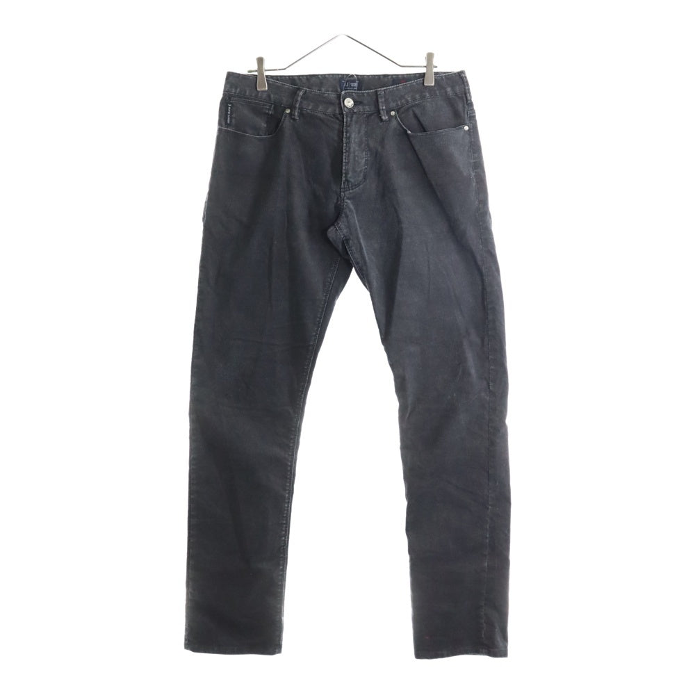 ARMANI(アルマーニ) ZIPフライ コーデュロイ ロングストレートパンツ グレー B6J83