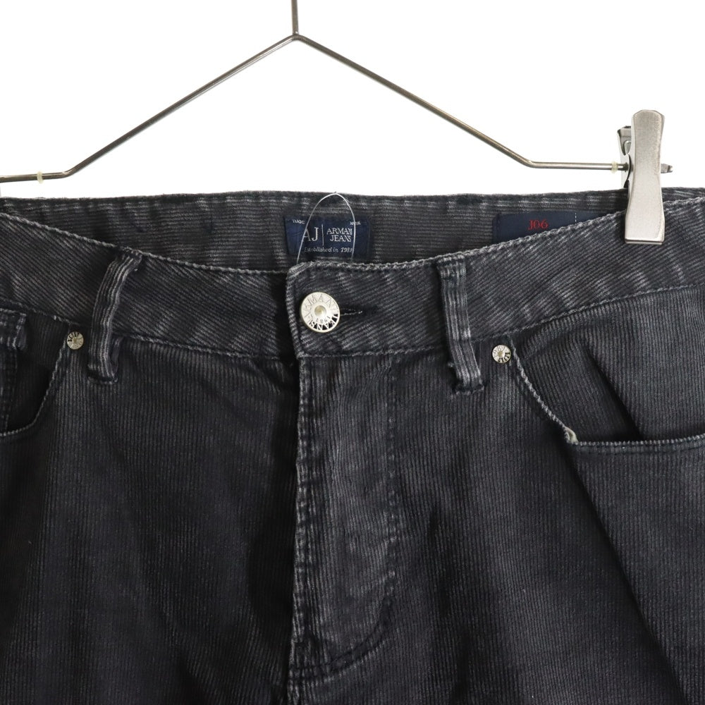 ARMANI(アルマーニ) ZIPフライ コーデュロイ ロングストレートパンツ グレー B6J83