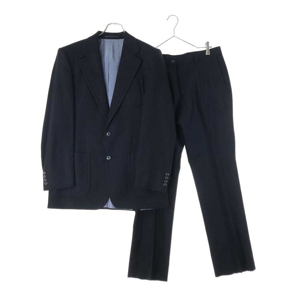HUGO BOSS(ヒューゴボス) インナーポケット付き ウール スーツジャケット ロングストレートウールパンツ セットアップ ブラック 46