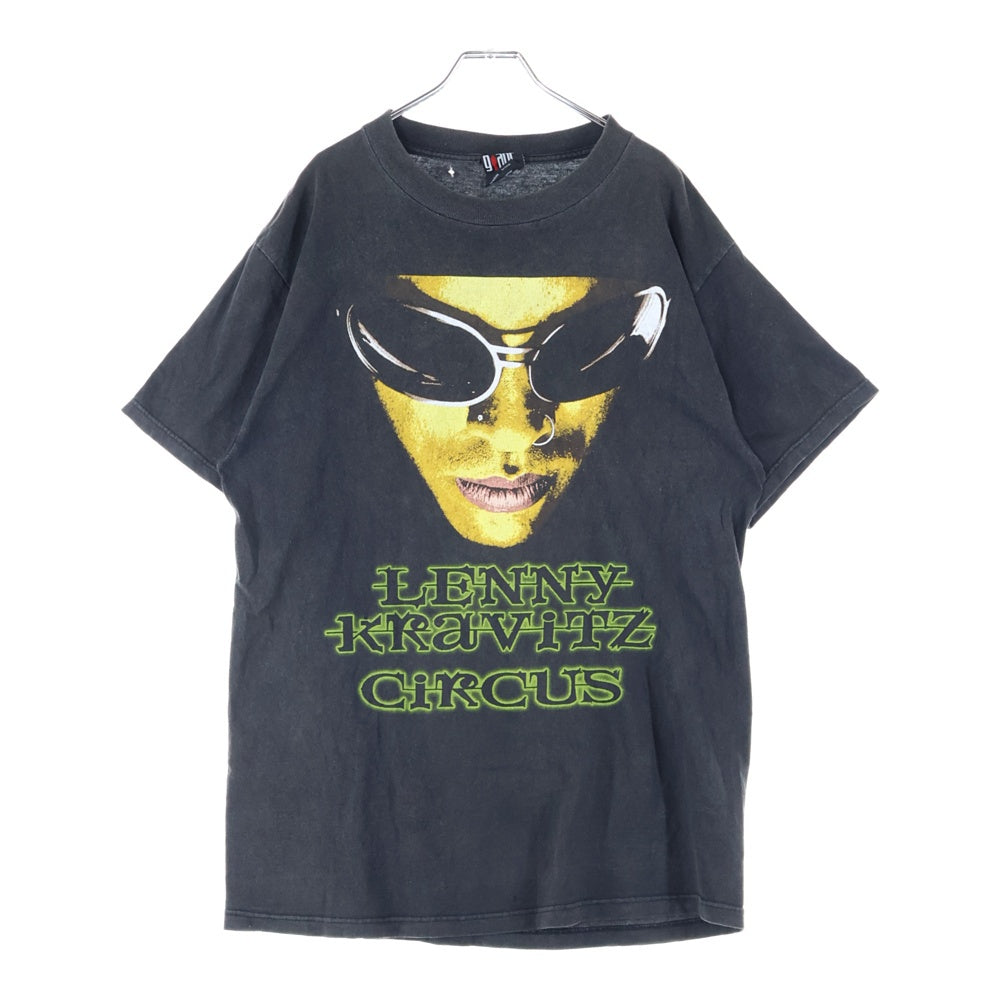 VINTAGE(ヴィンテージ) 90S VINTAGE LENNY KRAVITZ CIRCUS レニークラヴィッツ サーカス プリントTシャツ 半袖カットソー ブラック
