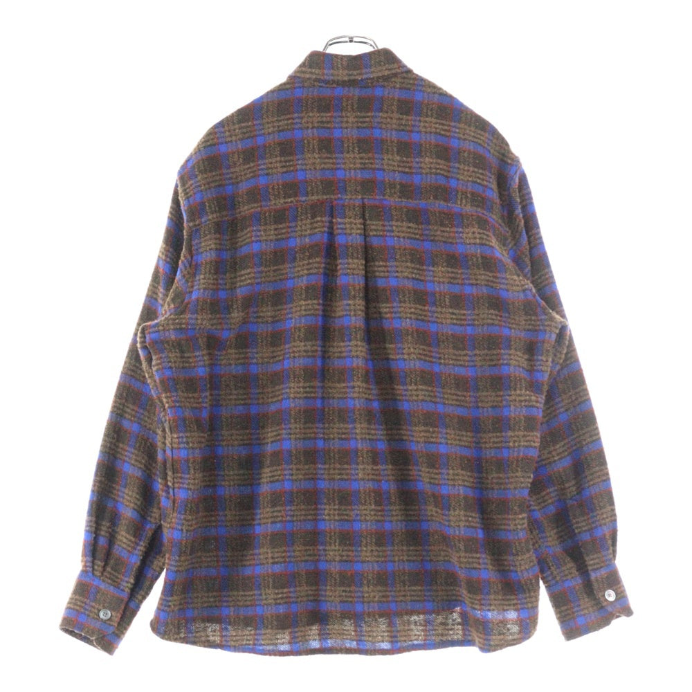 OUR LEGACY(アワーレガシー) 23AW ABOVE SHIRT Brown Pankow Check タータンチェック ブラッシュド アバヴ ロングスリーブ 長袖シャツ ブラウン M4232ABP