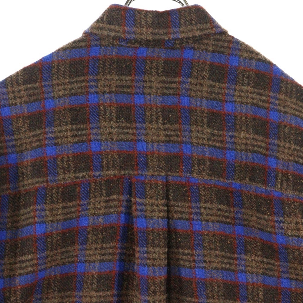 OUR LEGACY(アワーレガシー) 23AW ABOVE SHIRT Brown Pankow Check タータンチェック ブラッシュド アバヴ ロングスリーブ 長袖シャツ ブラウン M4232ABP