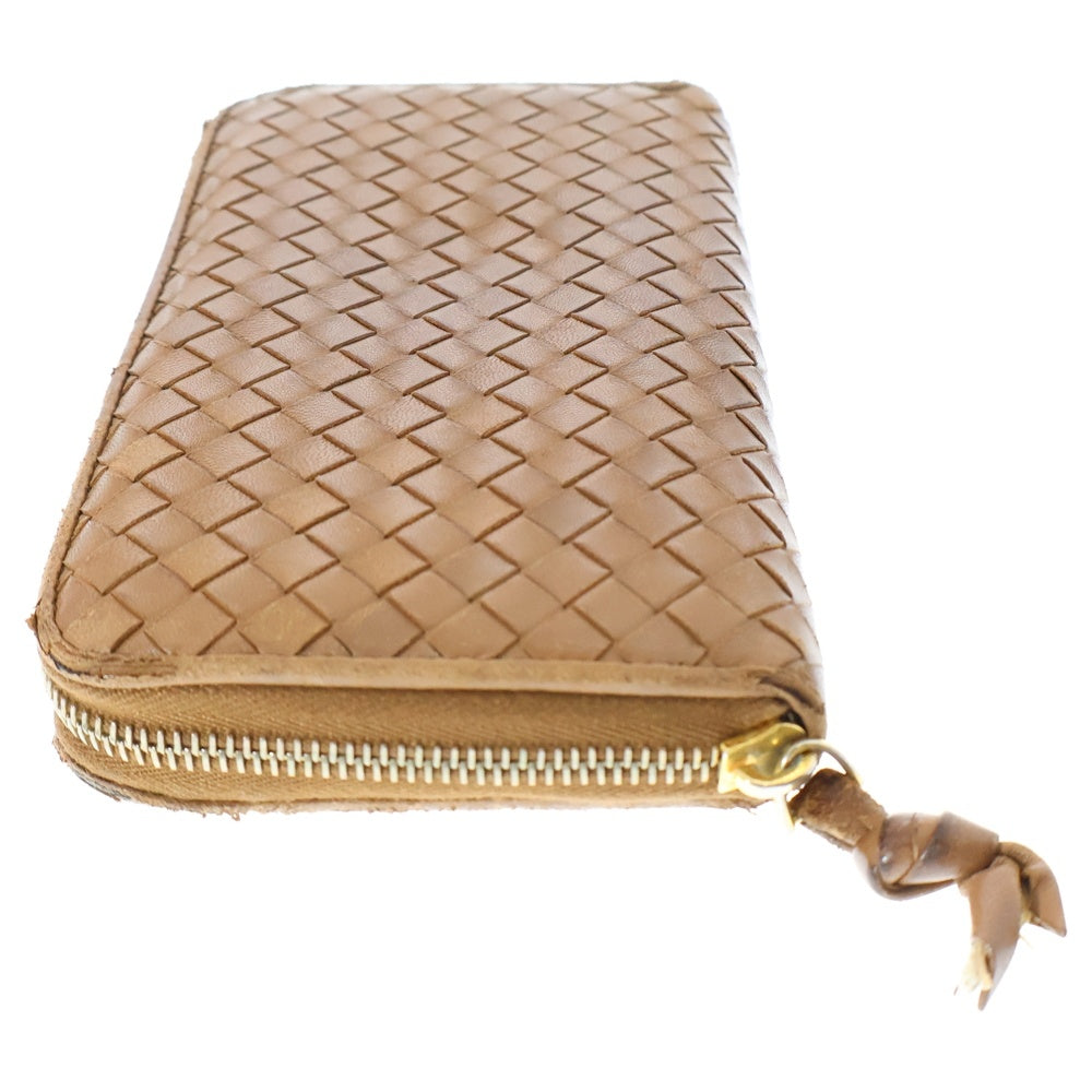 BOTTEGA VENETA(ボッテガヴェネタ) イントレチャート レザー ロングウォレット 長財布 ブラウン