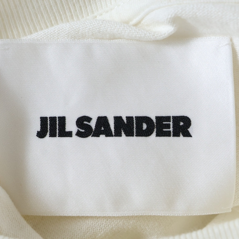 JIL SANDER(ジルサンダー) フロントロゴ クルーネック半袖Tシャツ カットソー ホワイト JSMU707045MU24870821