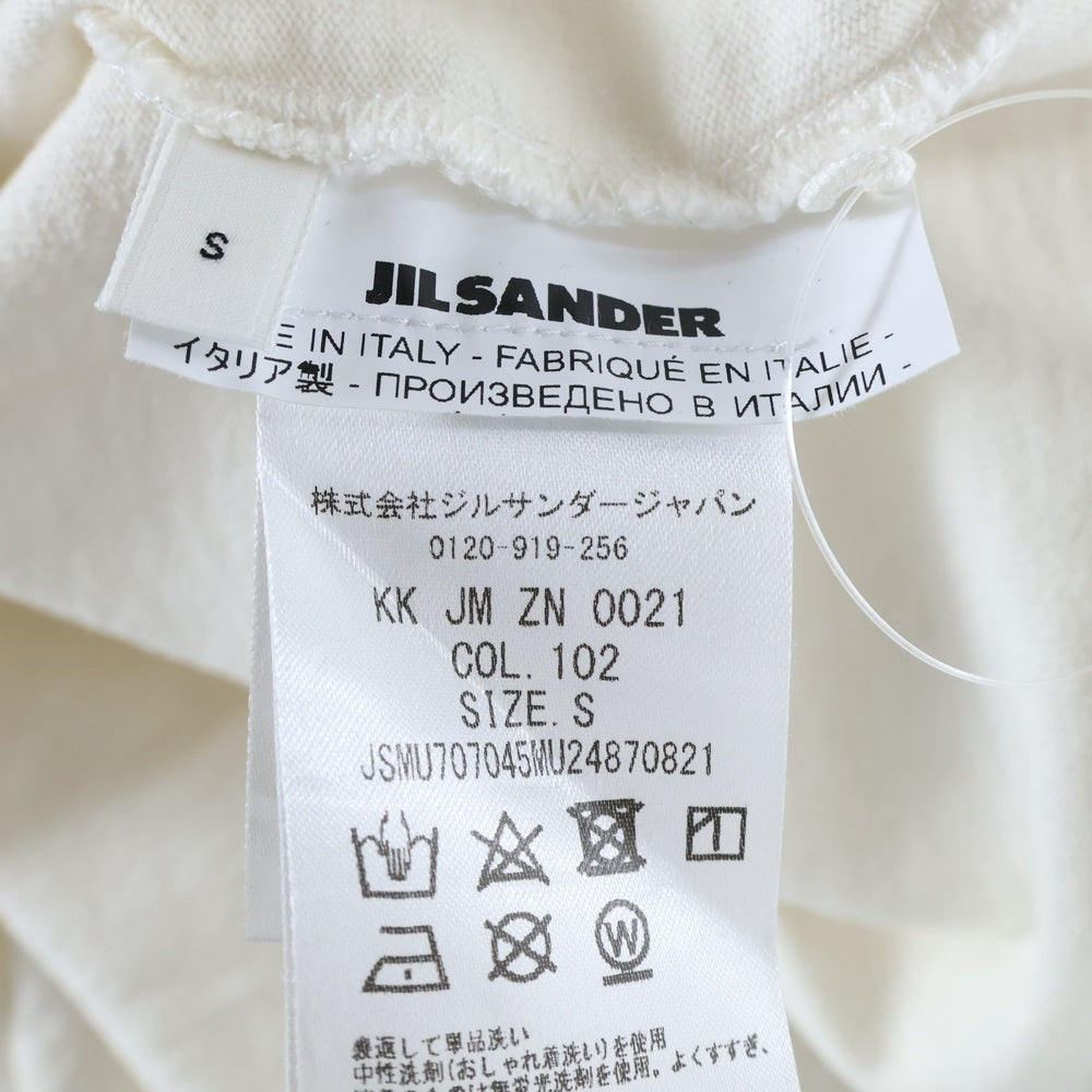 JIL SANDER(ジルサンダー) フロントロゴ クルーネック半袖Tシャツ カットソー ホワイト JSMU707045MU24870821