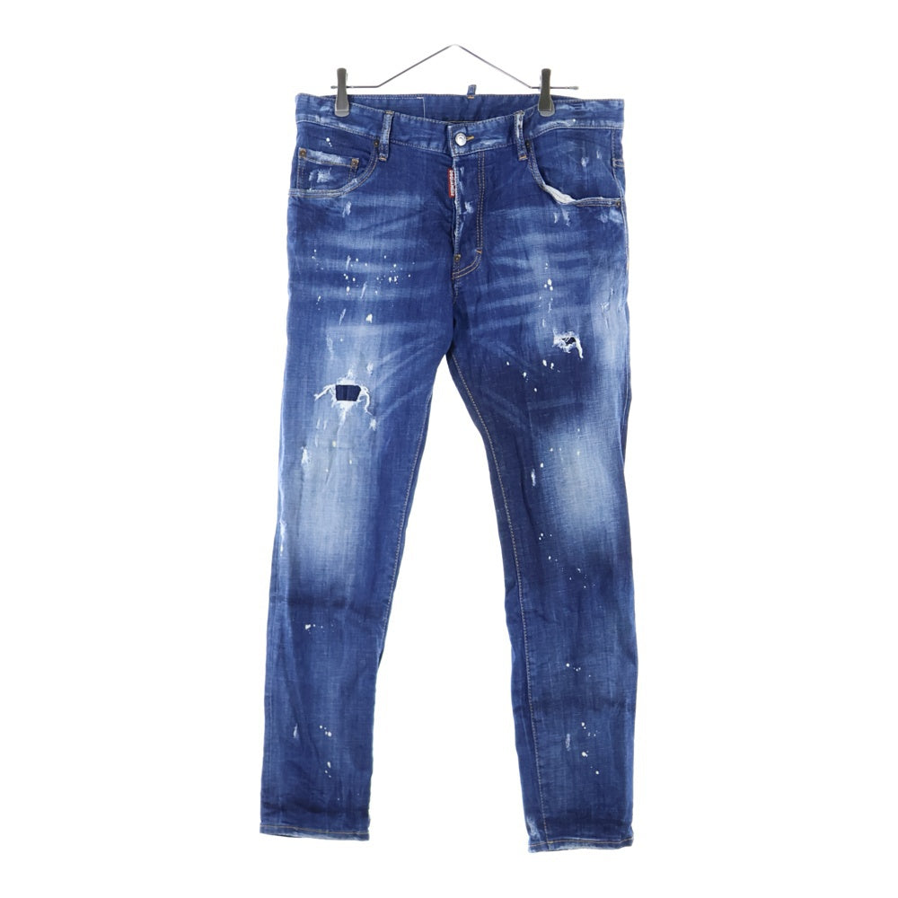 DSQUARED2(ディースクエアード) SKATER JEAN スケーター ダメージ加工 デニム スキニーパンツ インディゴ