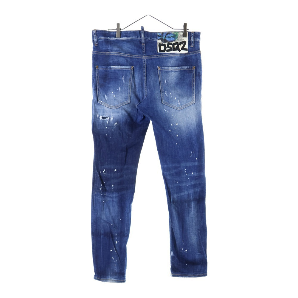 DSQUARED2(ディースクエアード) SKATER JEAN スケーター ダメージ加工 デニム スキニーパンツ インディゴ