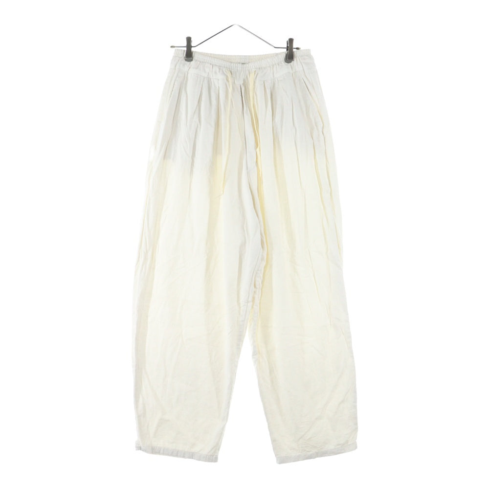 NO BRAND(ノーブランド) GOLD ゴールド COTTON/SILK NEP DUCK BALLOON PANTS コットンシルク イージー バルーンパンツ アイボリー GL42430