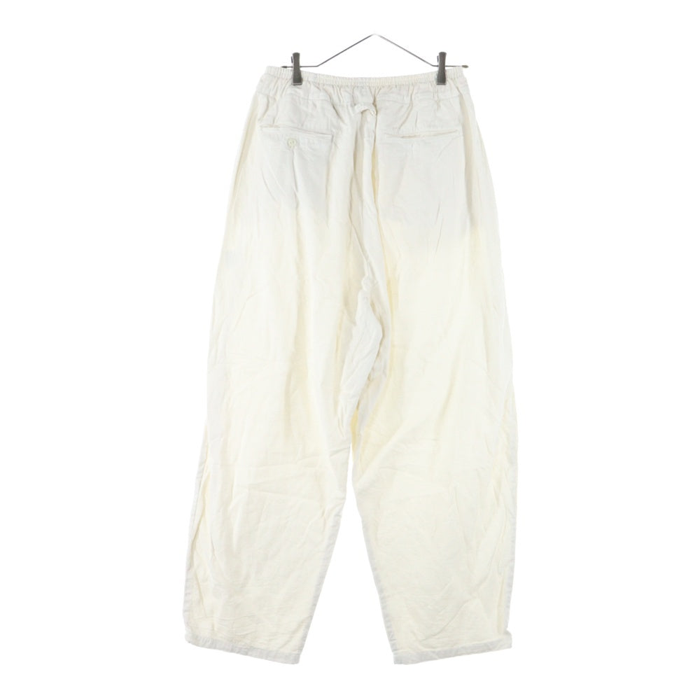 NO BRAND(ノーブランド) GOLD ゴールド COTTON/SILK NEP DUCK BALLOON PANTS コットンシルク イージー バルーンパンツ アイボリー GL42430