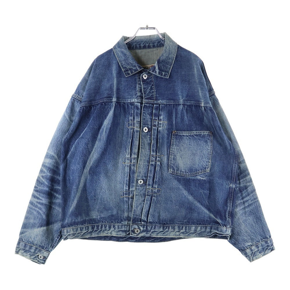 SAINT MICHAEL(セントマイケル) 25SS ×BerBerJin BJ_DENIM JACKET ベルベルジン VINTAGE加工 1stタイプ デニムトラックジャケット インディゴ SM-HR8-0000-C39