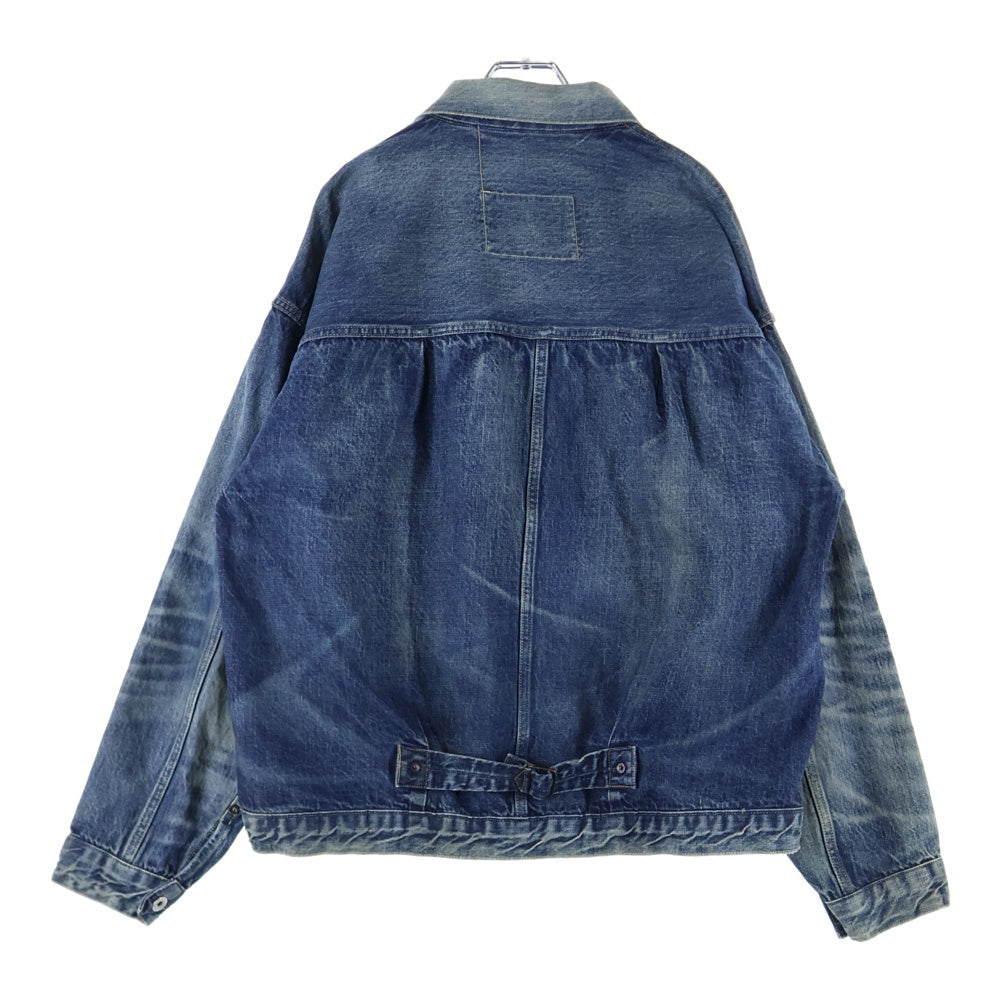 SAINT MICHAEL(セントマイケル) 25SS ×BerBerJin BJ_DENIM JACKET ベルベルジン VINTAGE加工 1stタイプ デニムトラックジャケット インディゴ SM-HR8-0000-C39
