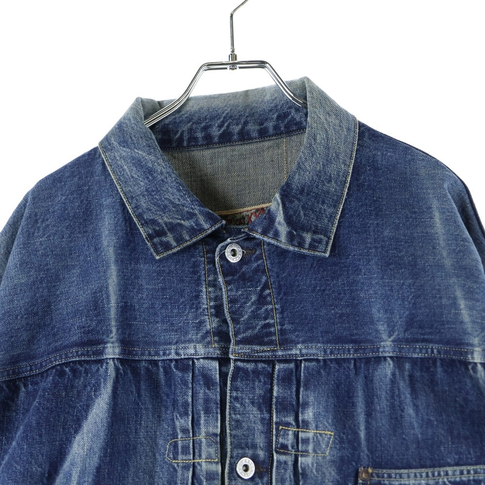 SAINT MICHAEL(セントマイケル) 25SS ×BerBerJin BJ_DENIM JACKET ベルベルジン VINTAGE加工 1stタイプ デニムトラックジャケット インディゴ SM-HR8-0000-C39