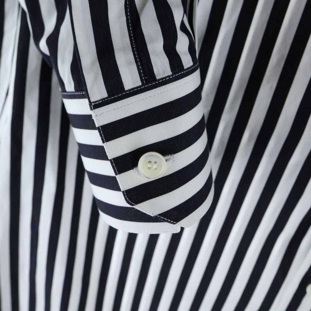 CELINE(セリーヌ) ストライプ ノーカラー ロングスリーブシャツ