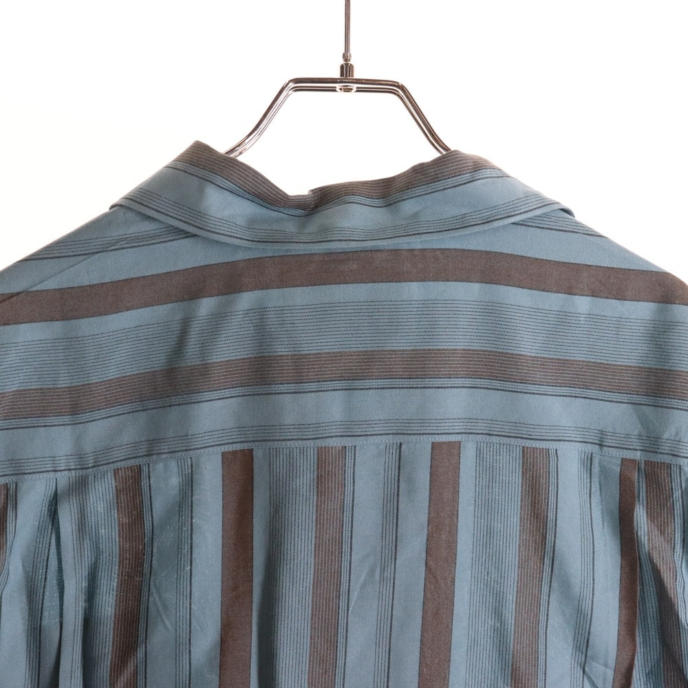 WACKO MARIA(ワコマリア) 24SS STRIPED OPEN COLLAR SHIRT ストライプ オープンカラー 半袖シャツ ブルー 24SS-WMS-OC09