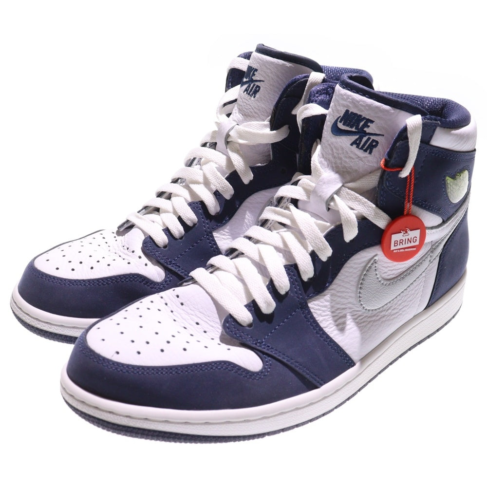 NIKE(ナイキ) AIR JORDAN 1 HIGH OG CO.JP MIDNIGHT NAVY 2020 エアジョーダン 1 ミッドナイトネイビー ハイカットスニーカー ホワイト/ネイビー US11/29cm DC1788-100