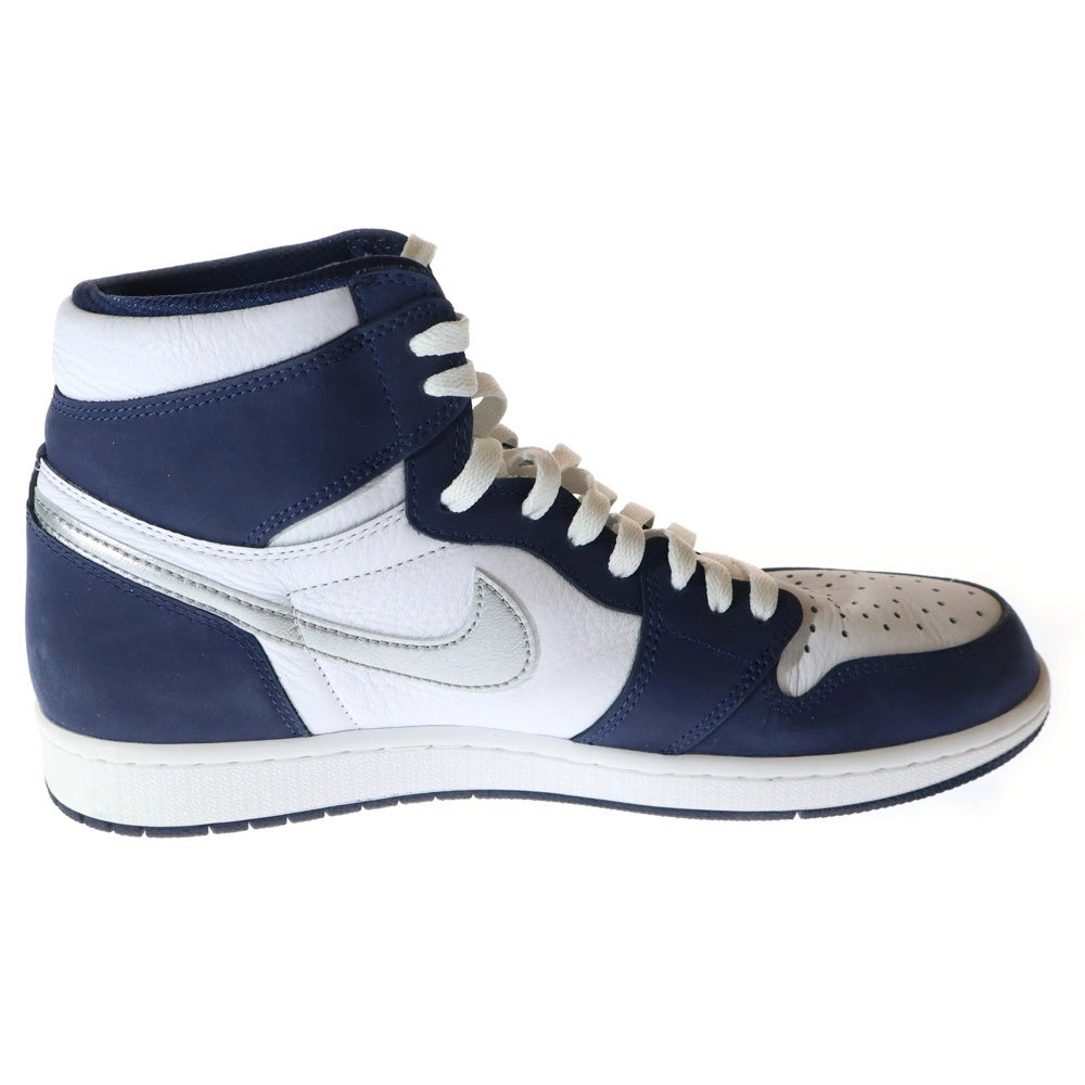 NIKE(ナイキ) AIR JORDAN 1 HIGH OG CO.JP MIDNIGHT NAVY 2020 エアジョーダン 1 ミッドナイトネイビー ハイカットスニーカー ホワイト/ネイビー US11/29cm DC1788-100
