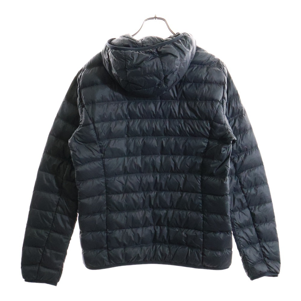 EMPORIO ARMANI EA7(エンポリオアルマーニイーエーセブン) ロゴ プリント ジップアップ ライトダウン フーディー ジャケット グレー 8NPB02PN29Z