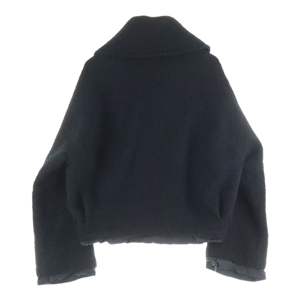 tricot COMME des GARCONS(トリコ コム デ ギャルソン) 06AW ウール混 ショート丈 ボタンジャケット ピーコート ブラック TR-J022 AD2006