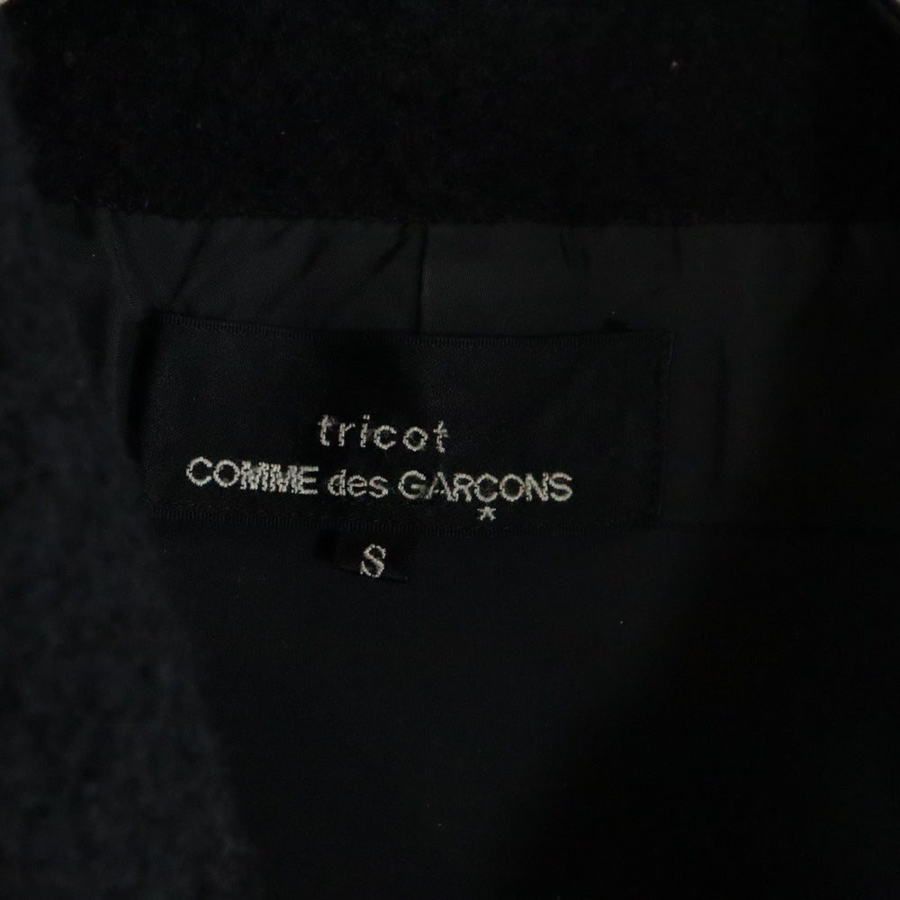 tricot COMME des GARCONS(トリコ コム デ ギャルソン) 06AW ウール混 ショート丈 ボタンジャケット ピーコート ブラック TR-J022 AD2006
