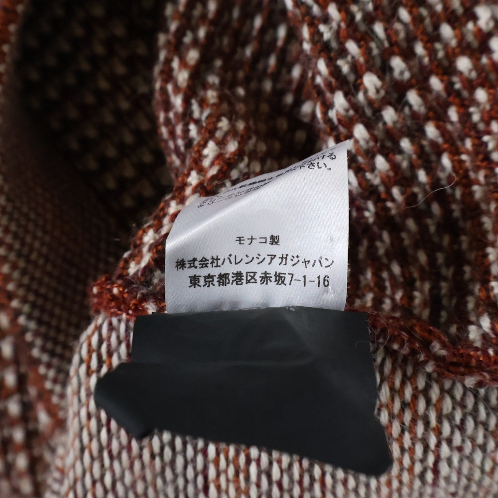 BALENCIAGA(バレンシアガ) ウール混 クルーネックニットセーター オレンジ/レッド 329067 T1251