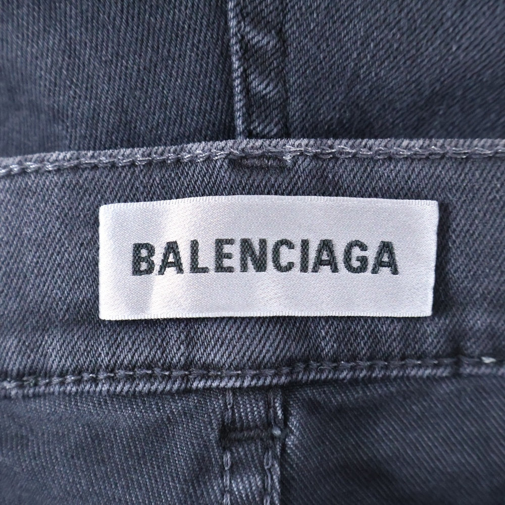 BALENCIAGA(バレンシアガ) テーパード ストレッチスキニーデニムパンツ ブラック 548354 TVE08