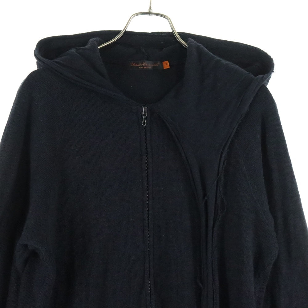 UNDERCOVER(アンダーカバー) 06AW GURUGURU期 グルグル ストール付き フーデッドジップアップパーカー フーディー ブラック 6A227-CS3