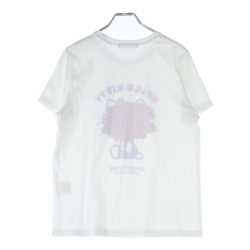 UNDERCOVER(アンダーカバー) ×HELLO KITTY ハロー キティ フロントプリント クルーネック半袖Tシャツ カットソー ホワイト