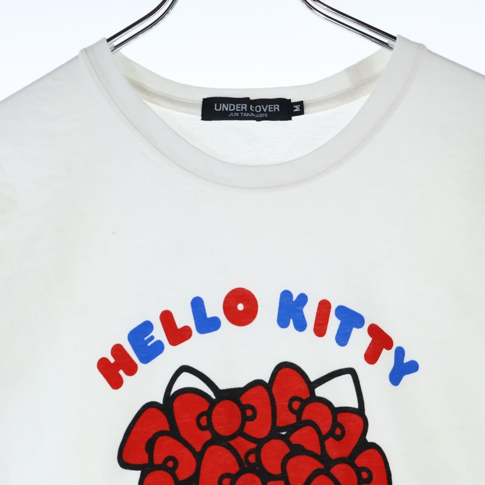 UNDERCOVER(アンダーカバー) ×HELLO KITTY ハロー キティ フロントプリント クルーネック半袖Tシャツ カットソー ホワイト