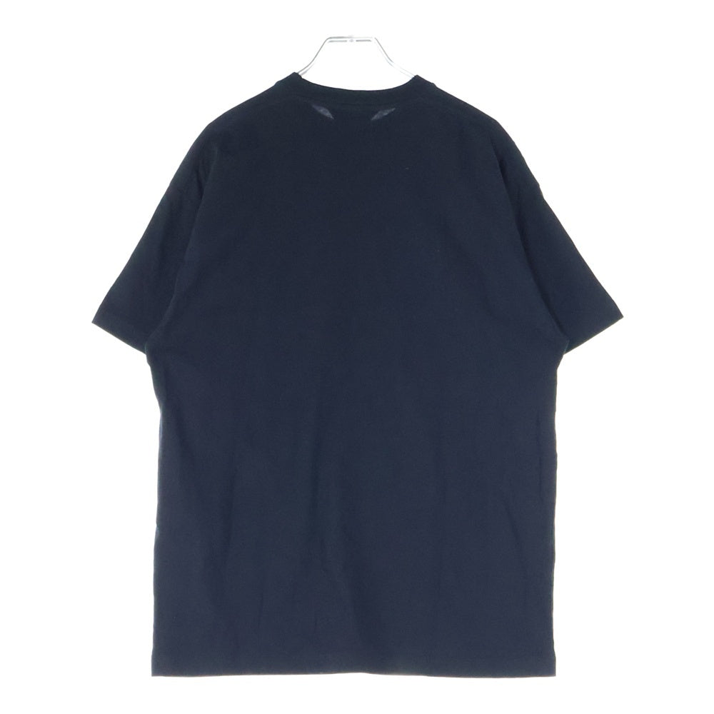 BALENCIAGA(バレンシアガ) フロントロゴプリント クルーネック半袖Tシャツ カットソー ブラック 613969 TYK28