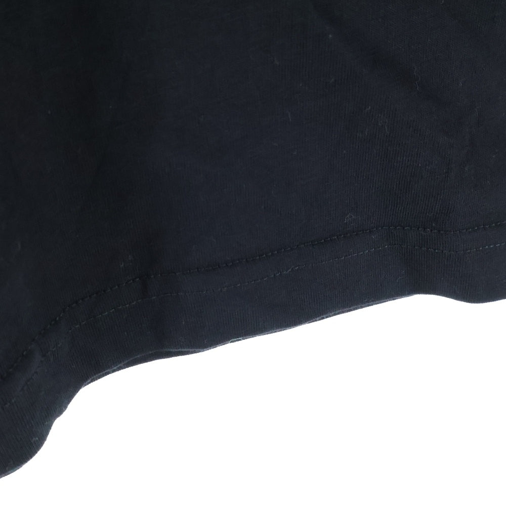 BALENCIAGA(バレンシアガ) フロントロゴプリント クルーネック半袖Tシャツ カットソー ブラック 613969 TYK28