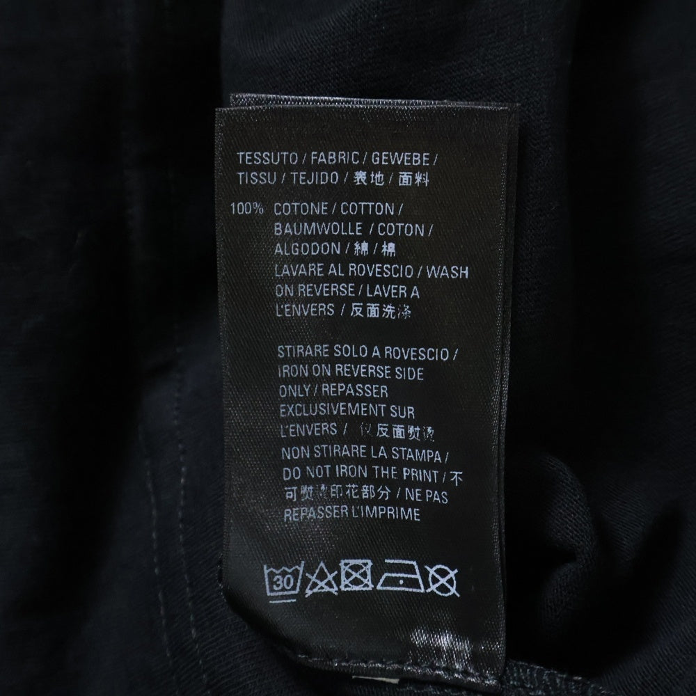BALENCIAGA(バレンシアガ) フロントロゴプリント クルーネック半袖Tシャツ カットソー ブラック 613969 TYK28