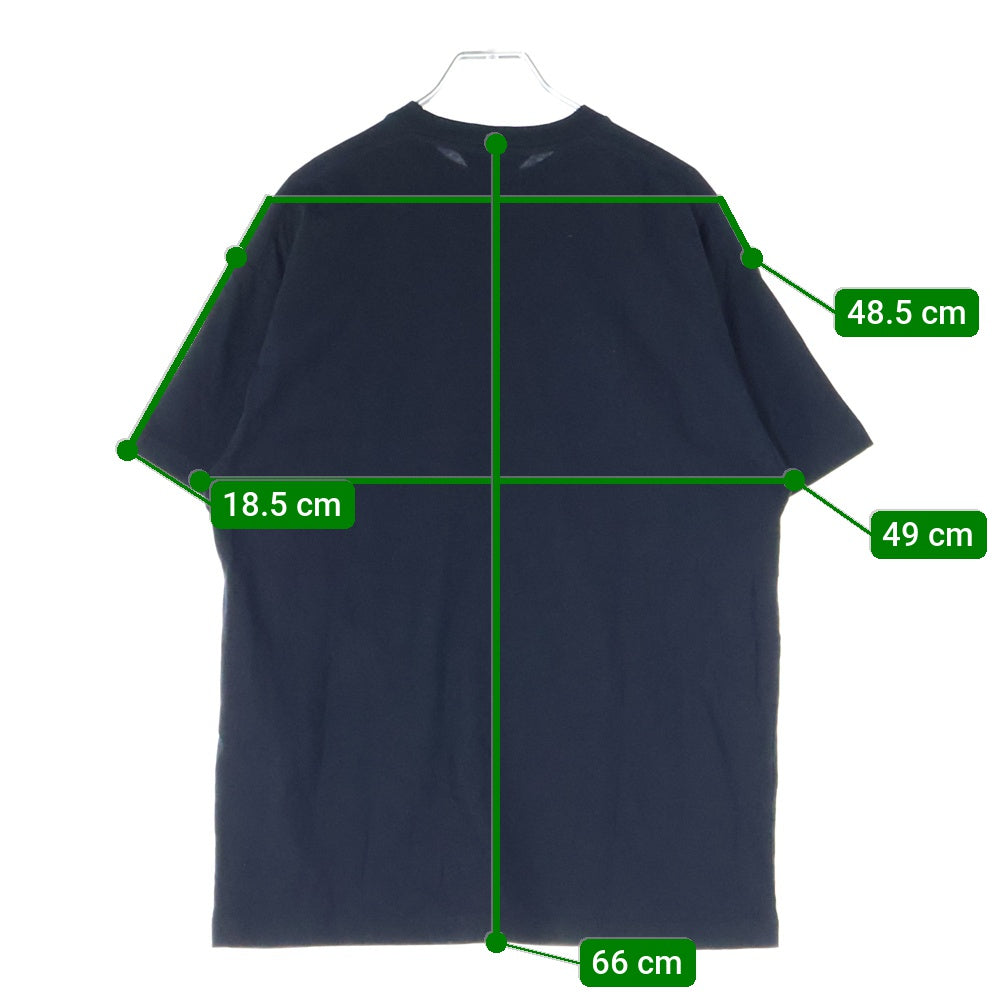 BALENCIAGA(バレンシアガ) フロントロゴプリント クルーネック半袖Tシャツ カットソー ブラック 613969 TYK28