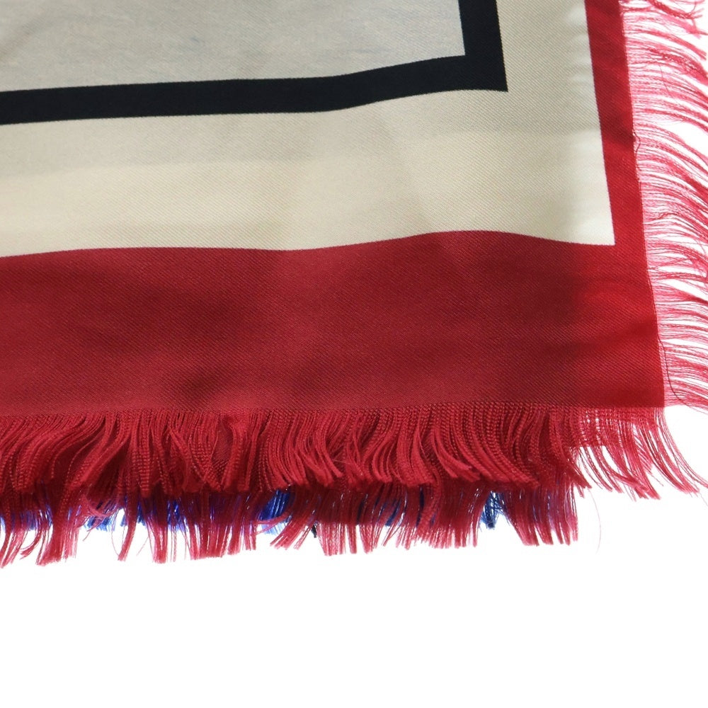 CHANEL(シャネル) 17年製 シルク フリンジ 大判ストール スカーフ